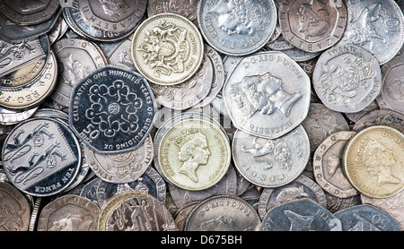 Sterling . Inglese modello di monete Foto Stock