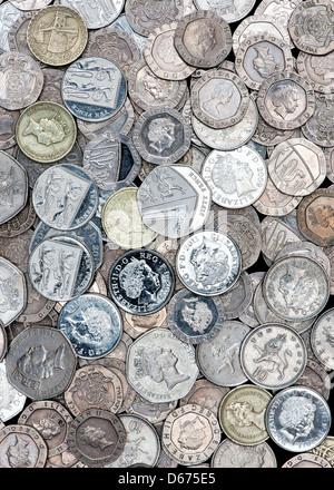 Sterling . Inglese modello di monete Foto Stock