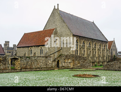 St Augustines Abbey in inverno Canterbury Kent Foto Stock