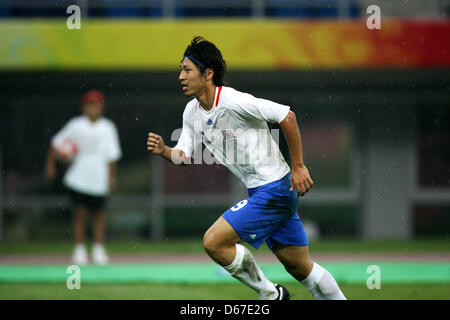 Giovanni Toyoda (JPN), 10 agosto 2008 - Calcio : Giovanni Toyoda del Giappone festeggia dopo aver segnato il loro primo obiettivo durante le Olimpiadi di Pechino 2008 Giochi Olimpici Estivi uomini Preliminariy Gruppo B tra la Nigeria 2-1 Giappone a Tianjin Olympic Center Stadium, Tianjin, Cina. (Foto di YUTAKA/AFLO SPORT) Foto Stock