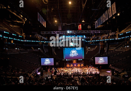 Barclays Center in downtown Brooklyn NY Atlantic Foto Stock