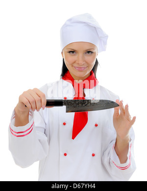 Cuoco unico in uniforme Foto Stock