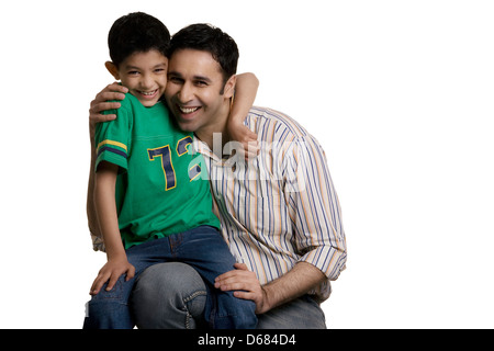 Ritratto di padre e figlio Foto Stock