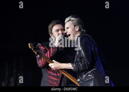 Simon Le Bon e John Taylor Duran Duran esegue in corrispondenza della O2 Arena di Londra - Inghilterra - 12.12.11 Foto Stock