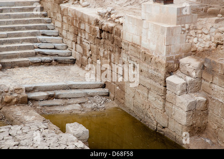 Sito del Battesimo di Gesù Cristo, ora in Giordania in Medio Oriente, e l'obiettivo di molti pellegrini viaggio Foto Stock