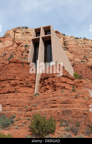 Santa Croce cappella cattolica, ispirata a Frank L. Wright a Sedona in Arizona Foto Stock