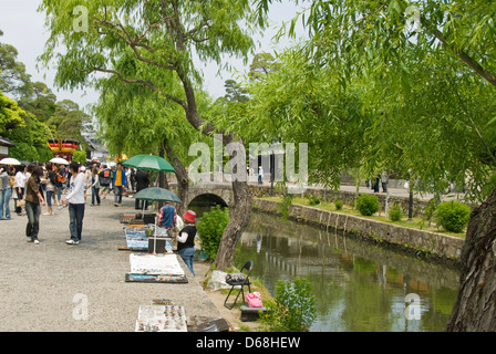 Canal a Bikan, Kurashiki, Okayama, Giappone Foto Stock