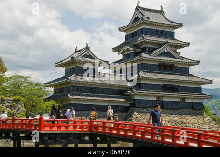 Il Castello Matsumoto, Matsumoto, Nagano, Giappone Foto Stock