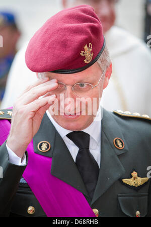 Crown Prince Philippe del Belgio assiste il Te Deum messa a San Michele e Santa Gudula cattedrale sulla giornata nazionale a Bruxelles, Belgio, 21 luglio 2012. Foto: Patrick van Katwijk (PAESI BASSI) Foto Stock