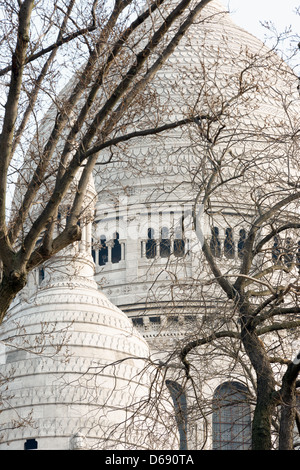 La Basilica del Sacro Cuore di Parigi (Basilique du Sacré-Coeur) Foto Stock