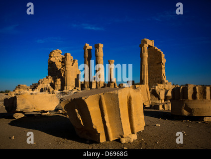 Il grande Soleb tempio costruito da Amenophis III, Soleb, Sudan Foto Stock