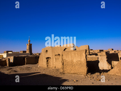 Fango Abandonned casa di mattoni al-khandaq, Sudan Foto Stock