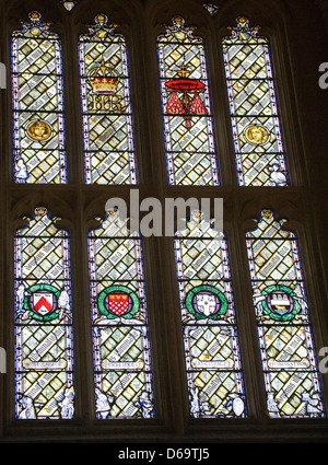 Oxford Oxfordshire Charles Dodgson Lewis Caroll vetrate nella Chiesa di Cristo Sala Grande Foto Stock