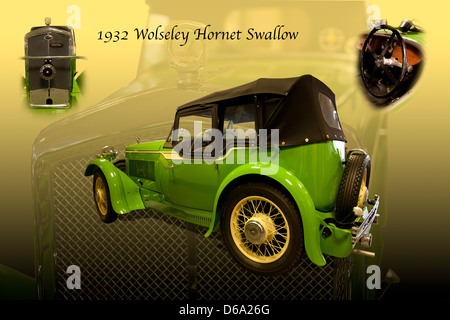 Un 1932 Wolseley Hornet Swallow Foto Stock