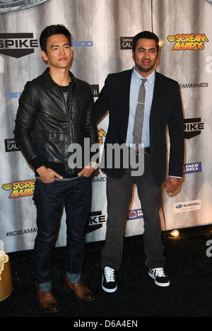 John Cho e Kal Penn Spike TV Scream Awards 2011- arrivi a Los Angeles in California Foto Stock