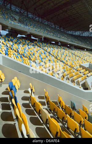 Lviv, Ucraina, posti a sedere nell'Arena Lviv, Spielstaette per l'Euro 2012 Foto Stock