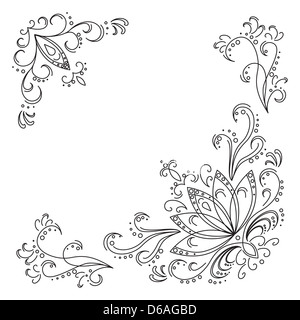 Configurazione astratta: lotus, contorni Foto Stock