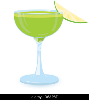 Cocktail verde illustrazione Raster Foto Stock