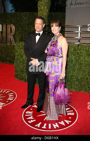 Tom Hanks e Rita Wilson 2011 Vanity Fair Oscar Party al Sunset Tower Hotel in Hollywood Los Angeles, California - Foto Stock