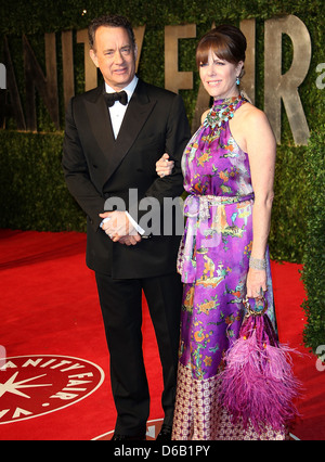 Tom Hanks e Rita Wilson Vanity Fair Oscar Party al Sunset Tower Hotel in Hollywood Los Angeles California Foto Stock