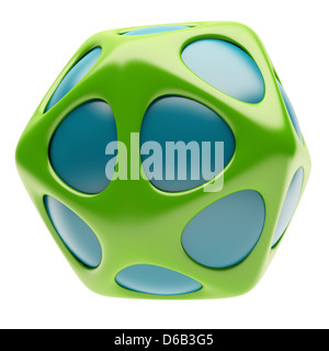 Forma astratta isolato su bianco Foto Stock