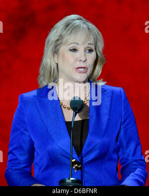 Governatore Maria Fallin (repubblicano di Oklahoma) rende il commento al 2012 Convention Nazionale Repubblicana a Tampa Bay, Florida Martedì, 28 agosto 2012. .Credito: Ron Sachs / CNP.(restrizione: NO New York o New Jersey o giornali quotidiani nel raggio di 75 miglia da New York City) Foto Stock