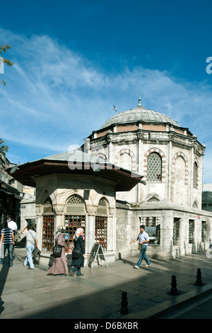 Türkei, Istanbul, Yeniciler Cadesi ( Verlängerung der Divan Yolu ), Roca Sinan Pasa Brunnen und Türbe Foto Stock