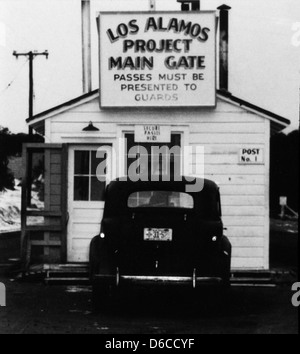 1943 Los Alamos progetto cancello principale Foto Stock