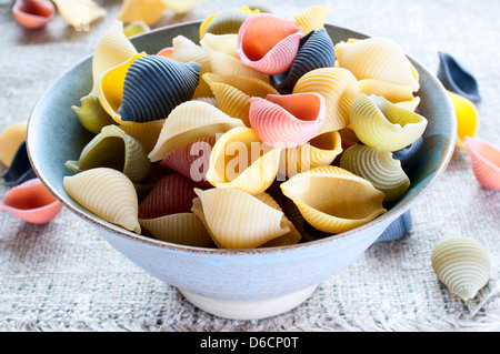 Multi pasta colorata close up Foto Stock