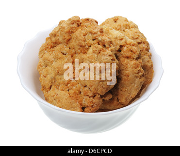 I cookie su una piastra, isolato Foto Stock