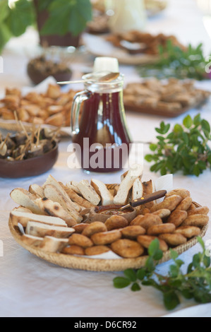 Tipico cibo Mapuche in Temuco, Cile Foto Stock