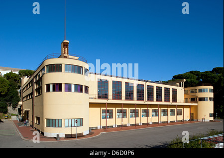 Genova, Italia, la costruzione dello Stadio Comunale di nuoto Foto Stock