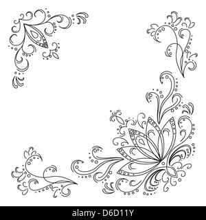 Configurazione astratta: lotus, contorni Foto Stock