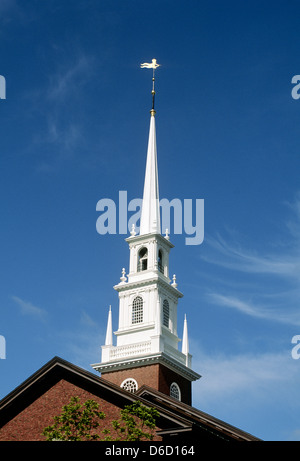 Harvard University Cambridge Massachusetts New England USA skyline Memorial Church anguilla bianca Foto Stock