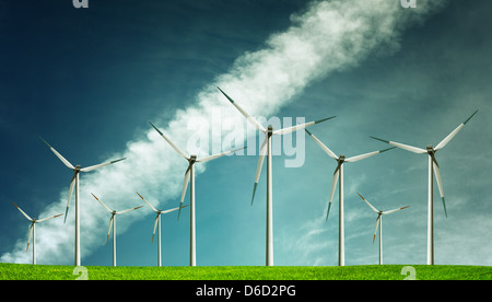 Generatori di vento Farm Foto Stock