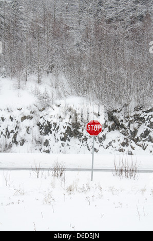 Stop sulla Seward autostrada Foto Stock