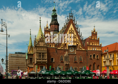 Municipio, Wroclaw, Polonia Foto Stock