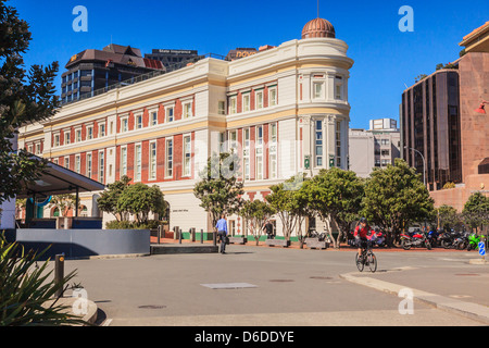 Queens Wharf uffici, lungomare di Wellington, Nuova Zelanda. Foto Stock