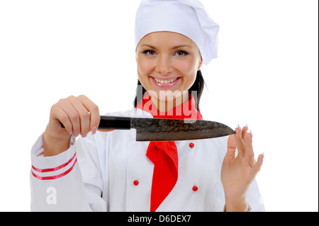 Cuoco unico in uniforme Foto Stock