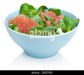 Insalata fresca con isolati di pompelmi e di pomeli Foto Stock