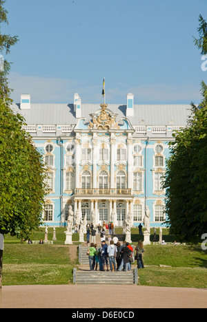 Palazzo di Caterina e giardini, Pushkin, Russia Foto Stock