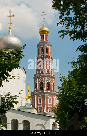 Campanile ottagonale, il Convento Novodevichy, Mosca, Russia Foto Stock