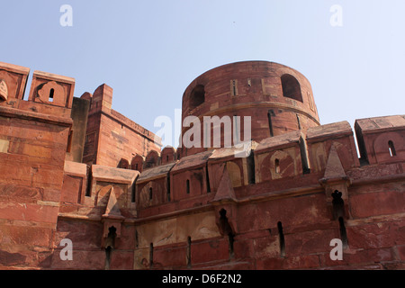 Porta di ingresso al Forte di Agra sito Patrimonio Mondiale dell'UNESCO Agra, Uttar Pradesh, India Foto Stock