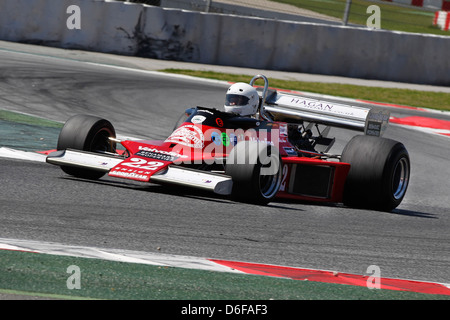 FIA Masters storica gara di Formula Uno al Montmelò 12 Aprile 2013 - James Hagan in Ensign MN1778 Foto Stock