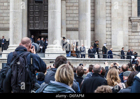 Londra, Regno Unito. Il 17 aprile, 2013. Funerale della Baronessa Thatcher, Londra. Foto Stock