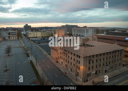 Un parcheggio a Little Rock, Arkansas, STATI UNITI D'AMERICA Foto Stock