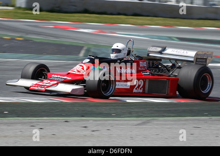 FIA Masters storica gara di Formula Uno al Montmelò 12 Aprile 2013 - James Hagan in Ensign MN1778 Foto Stock