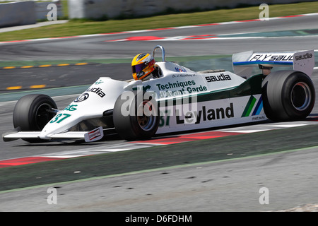 FIA Masters storica gara di Formula Uno al Montmelò 12 Aprile 2013 - Christophe D'Ansembourg nel 1979 Williams FW07 Foto Stock