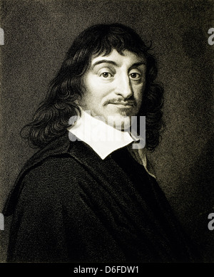 Rene Descartes (650), filosofo e matematico francese, ritratto, 1648 Foto Stock