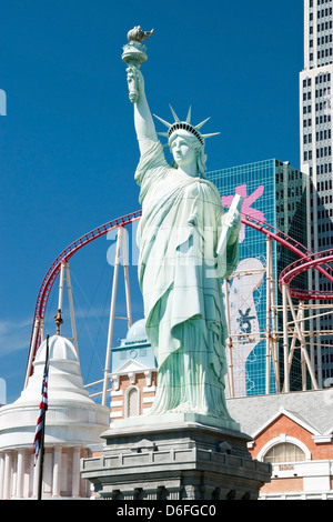 La replica della statua della Libertà di New York-New York sulla Strip di Las Vegas Foto Stock